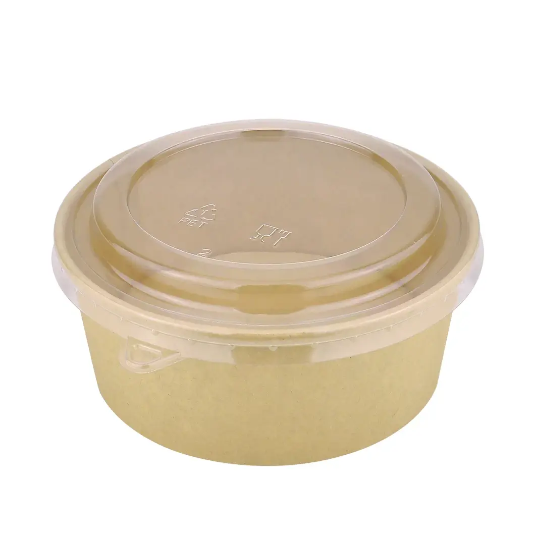 Салатник крафт 1000 мл (50 шт/уп) з кришкою