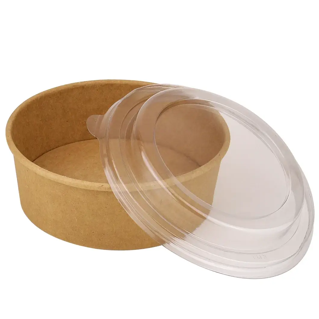 Салатник крафт 500мл (50 шт/уп) з кришкою