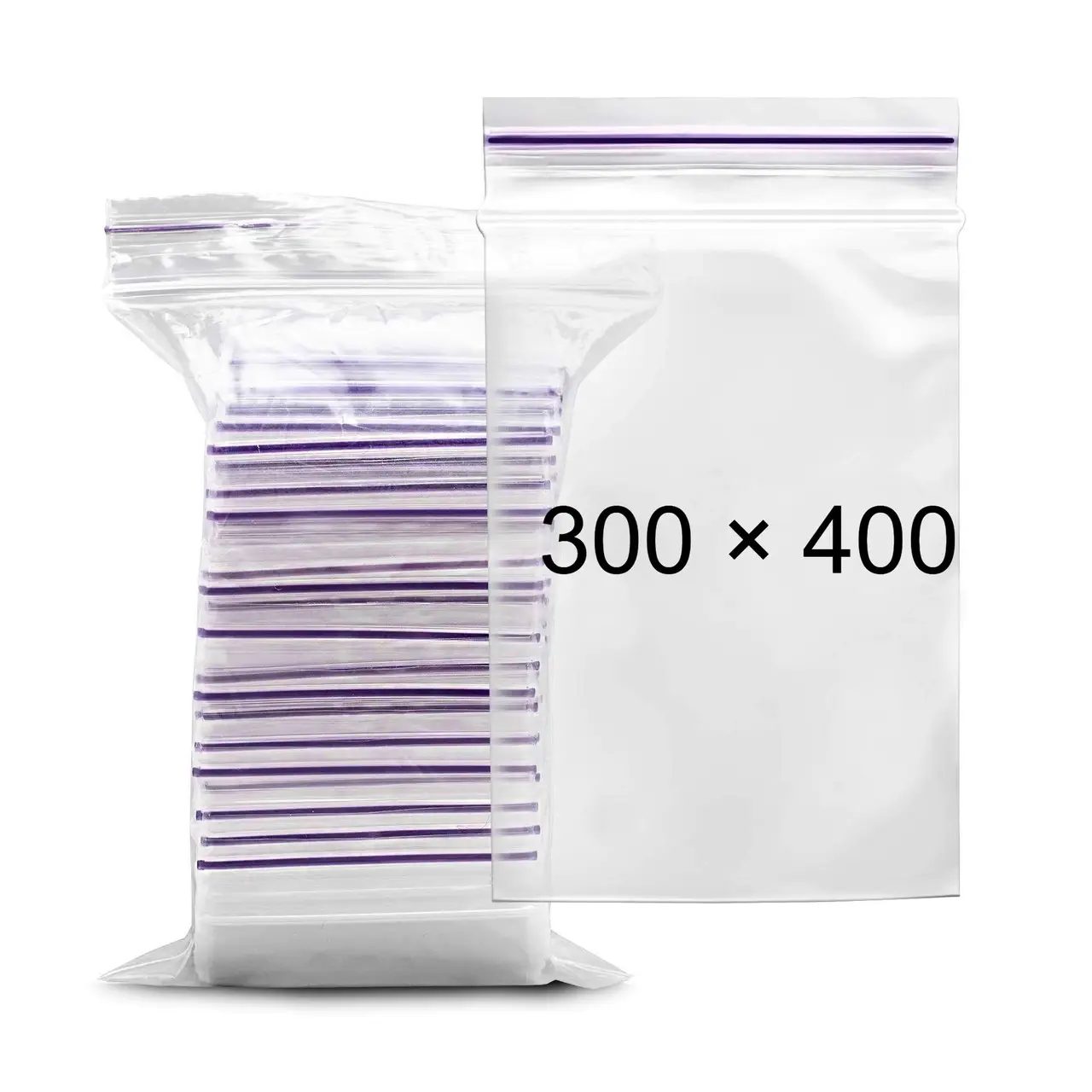 Зіп пакети 300 х 400 мм 50 мкм, пакети із замком Zip-Lock 100 шт