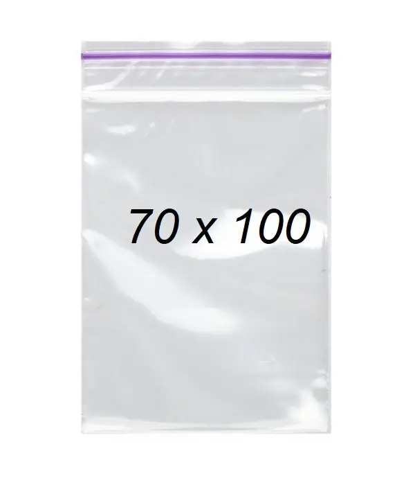 Зіп пакети 70 х 100 мм 50 мкм, пакети із замком Zip-Lock 100 шт