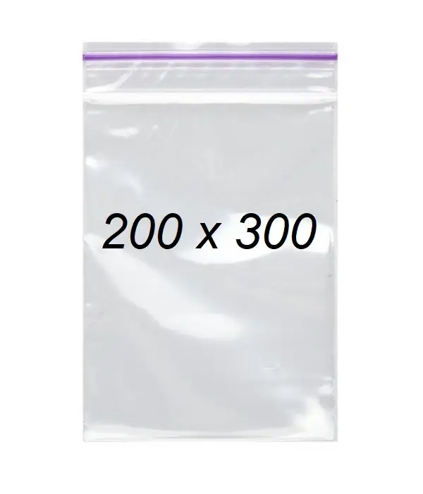 Зіп пакети 200 х 300 мм 50 мкм, пакети із замком Zip-Lock 100 шт