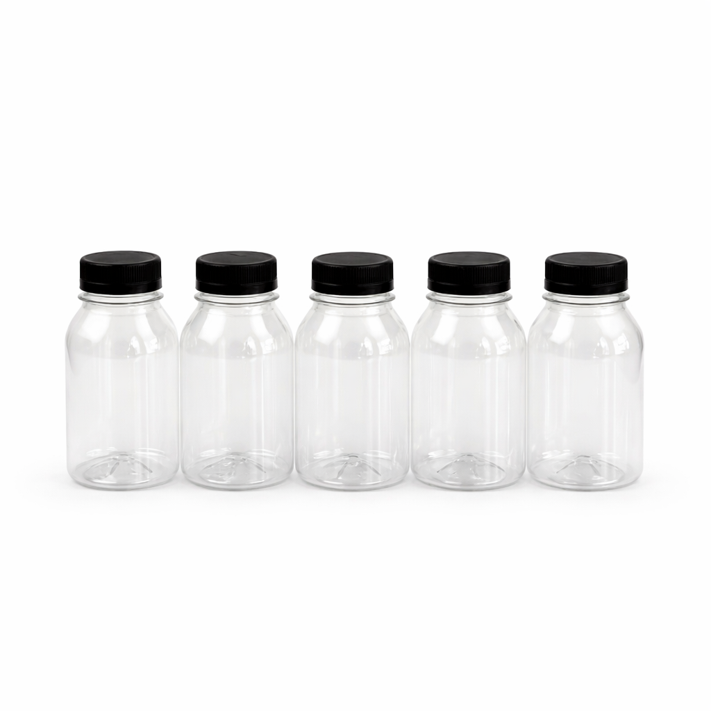 Пляшка пет 200 мл 38 мм круглої форми роздріб (1/уп/25/шт)