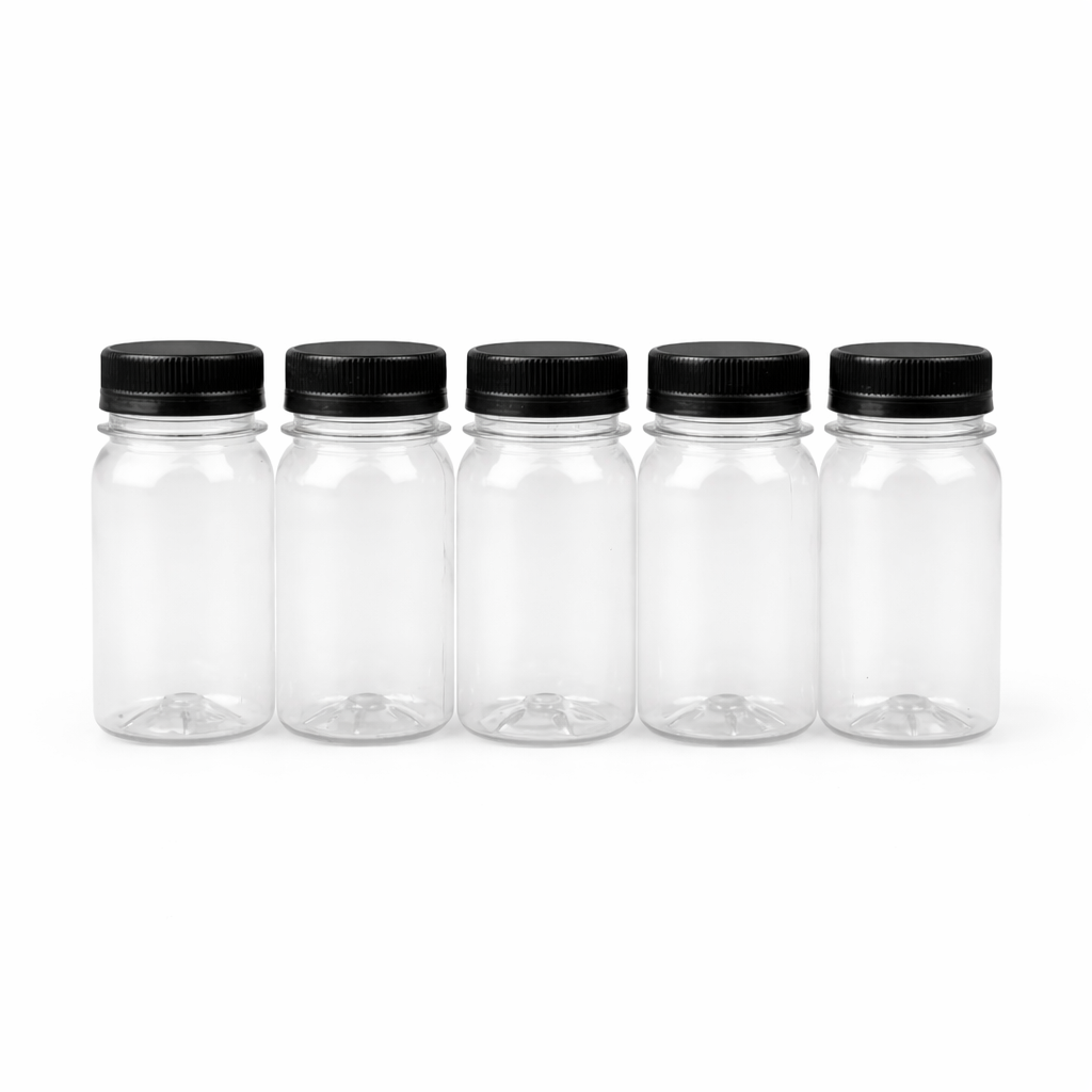 Пляшка пет 100 мл з широким горлом 38 мм роздріб (1 уп / 50 шт)