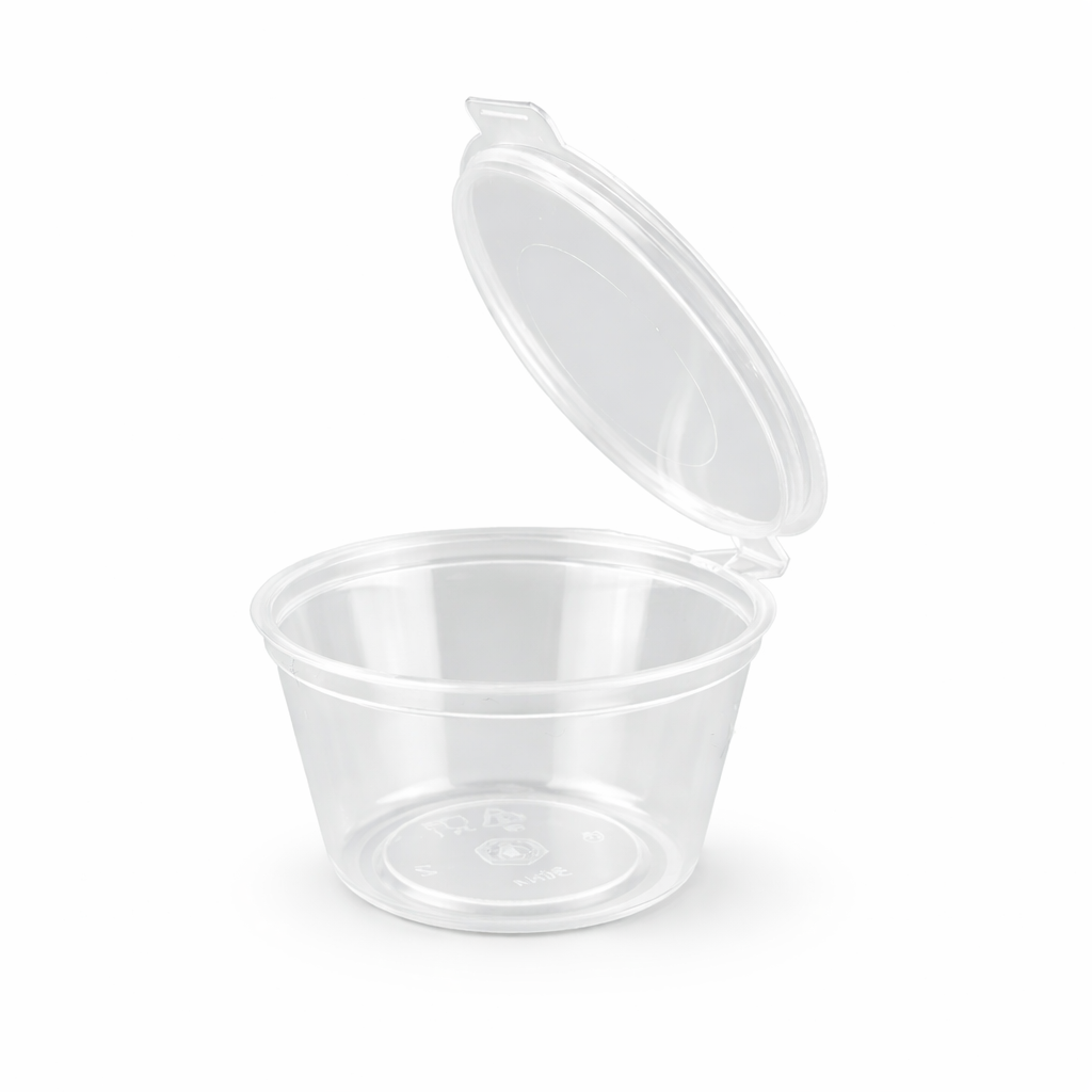 Соусник герметичний 30 мл круглий (РР) з кришкою прозорий (1/уп/50/шт)