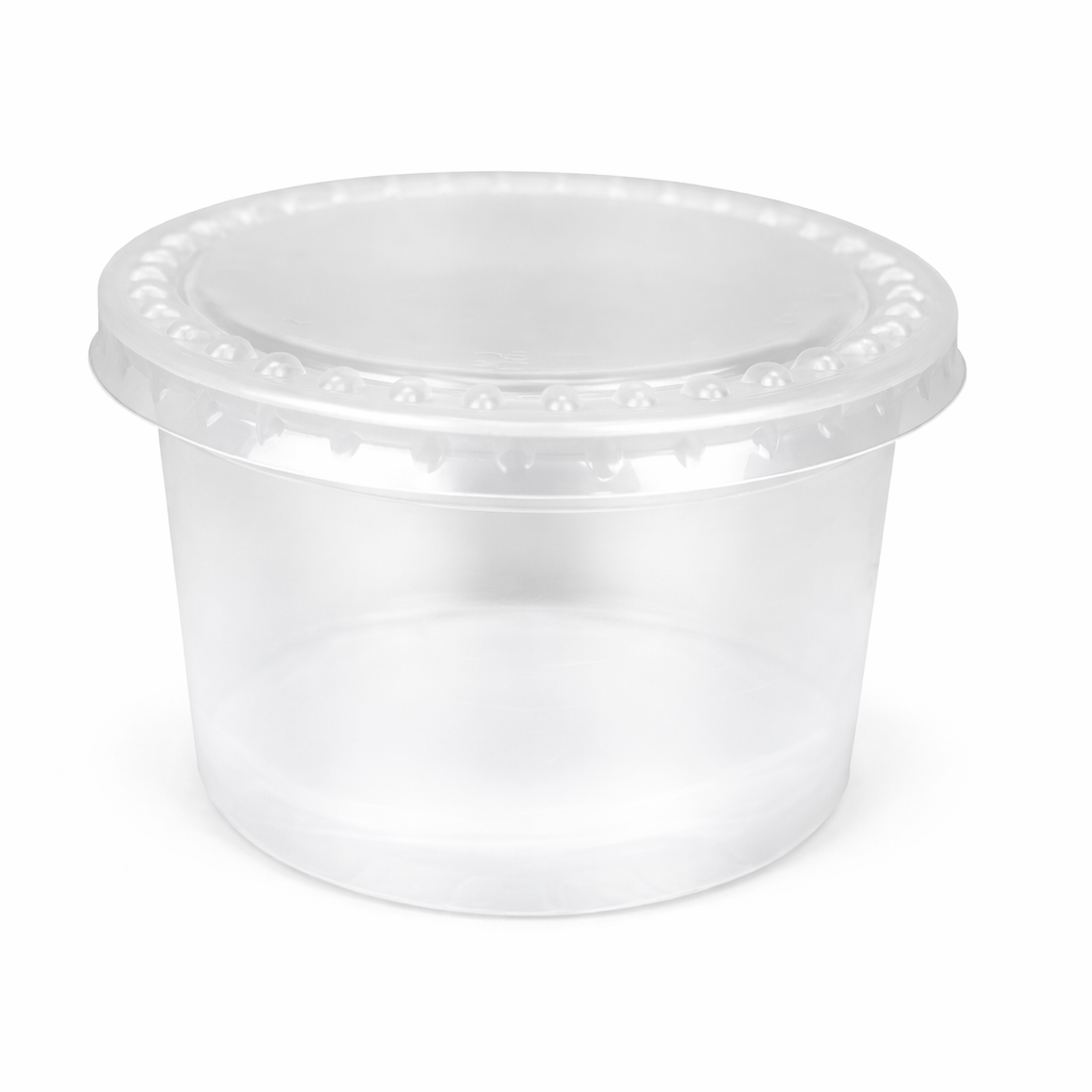 Одноразовий стакан - ємність для кисломолочних виробів 250 мл