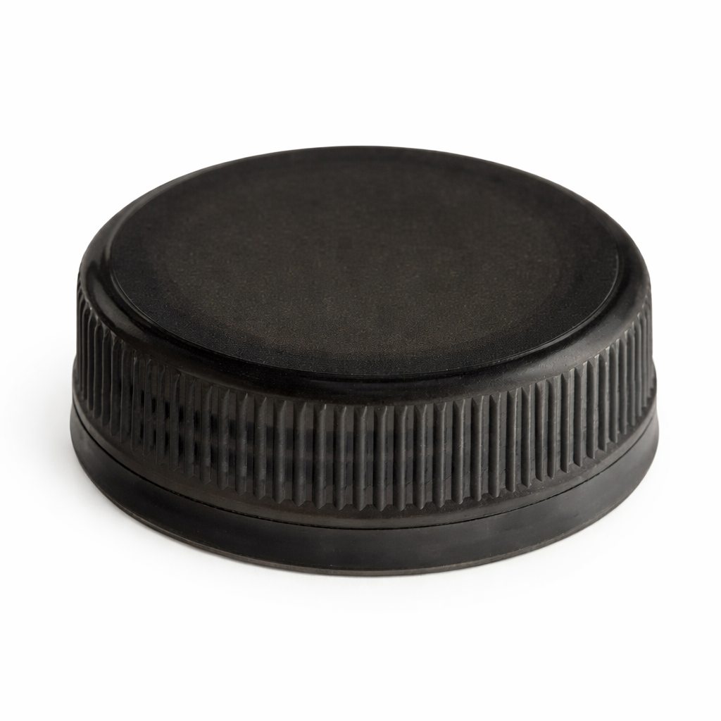 Кришка для ПЄТ пляшки чорна 38 мм (Преміум Польша), з контролем першого відкриття