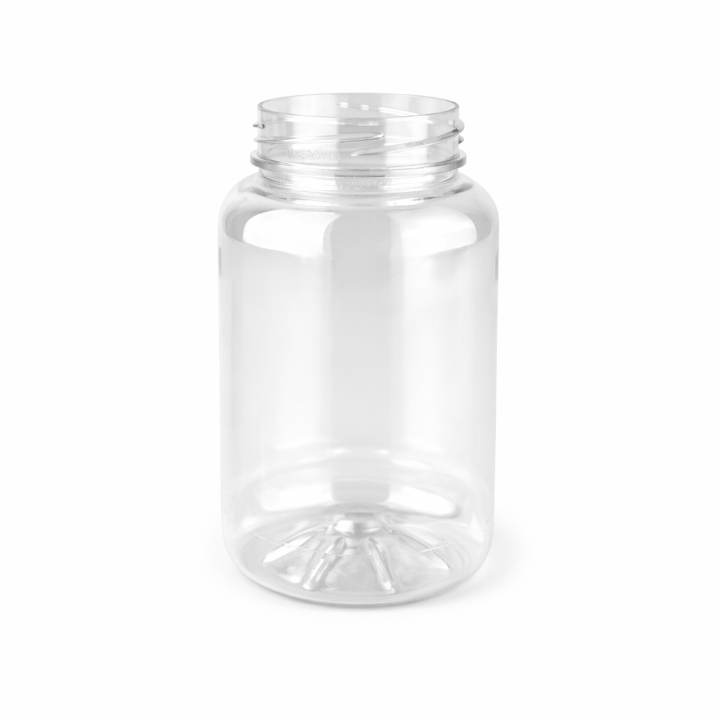 Пластикова банка 500 мл під кришку 63 мм, прозора банка ПЕТ