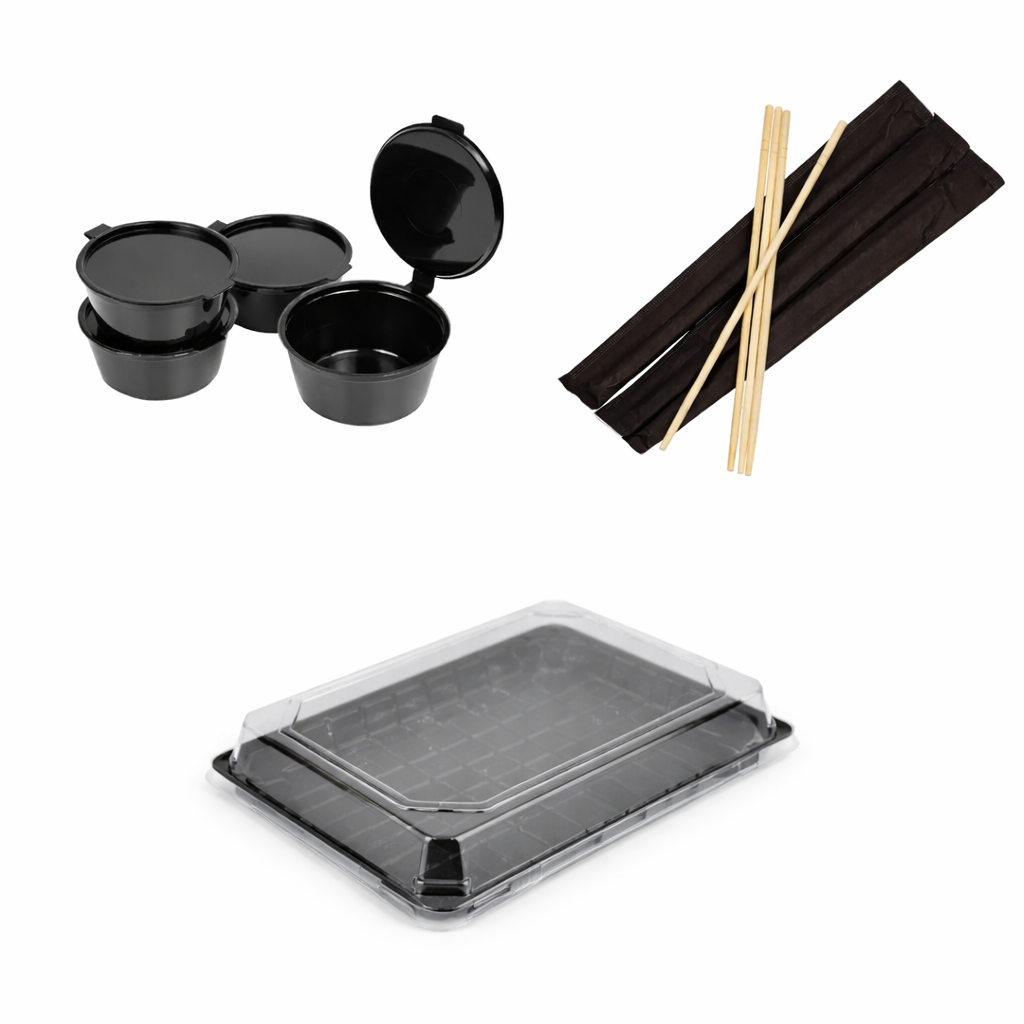 "Комбо 228" упаковка для суші - ролів, палички для суші, соусники