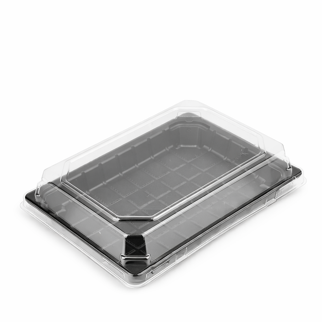 Упаковка для суші, ролів та холодних страв 184х129 мм, чорна (уп/10 шт)