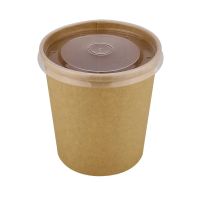Супник крафт з кришкою 350 мл 25 шт, упаковка для доставки їжі
