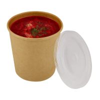 Супник крафт з кришкою 350 мл 25 шт, упаковка для доставки їжі - 2