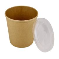 Супник крафт з кришкою 350 мл 25 шт, упаковка для доставки їжі - 3