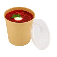 Супник крафт з кришкою 750 мл 25 шт, упаковка для доставки їжі - 2