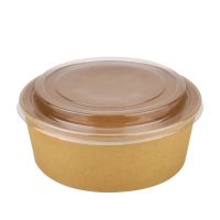 Салатник крафт 1300 мл (50 шт/уп) з кришкою - 1