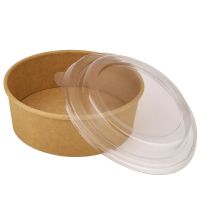 Салатник крафт 1000 мл (50 шт/уп) з кришкою - 2