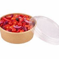 Салатник крафт 500мл (50 шт/уп) з кришкою - 3