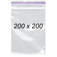 Зіп пакети 200 х 200 мм 50 мкм, пакети із замком Zip-Lock 100 шт