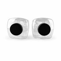 Пляшка пет 1 л Преміум  квадратна з широким горлом 38 мм, (1/уп/25/шт), з чорною кришкою ПЕТ - 6