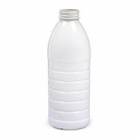 Пляшка пластикова 1 л білого кольору з широким горлом 38 мм