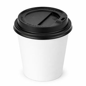 Кришка для паперових стаканів 250 мл чорна "st 77 мм" - 2