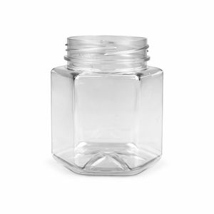 Баночка пластикова 250 мл шестигранна під кришку 63 мм