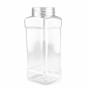 Банка пластикова ПЕТ 1 л квадратна без кришки в комплекті