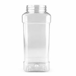 Банка пластикова ПЕТ 1 л квадратна без кришки в комплекті - 2