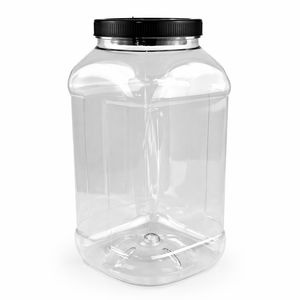 Пластикова банка 5 л з чорною кришкою 110 мм, банки для сипучих - 2