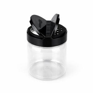 Баночка для спецій 150 мл з кришкою чорною ПЕТ