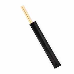 Бамбукові палички для суші в чорній індивідуальній упаковці, круглі (100 шт уп) - 2