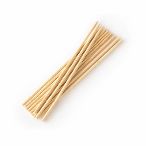 Бамбукові палички для суші та азіатської кухні в червоній індивідуальній упаковці, круглі  (1/уп/50/шт) - 2