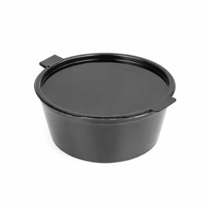 Соусник круглий 50 мл "Black" з кришкою чорний герметичний - 2
