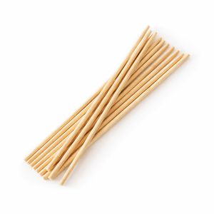 Бамбукові палички для суші та азіатської кухні в чорній індивідуальній упаковці, круглі (50 шт уп) - 3