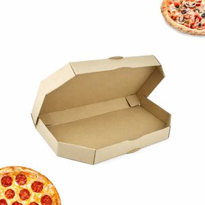 Коробка для піци «Кальцоне»  320х160х35 мм бура - крафт - 1