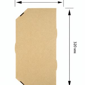 Коробка для піци «Кальцоне»  320х160х35 мм бура - крафт - 3